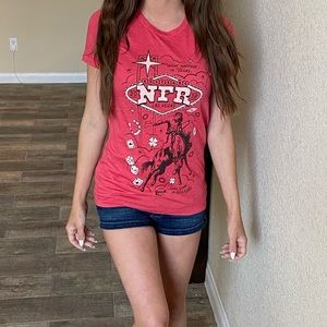 NFR red bucking bronco national finals rodeo shirt